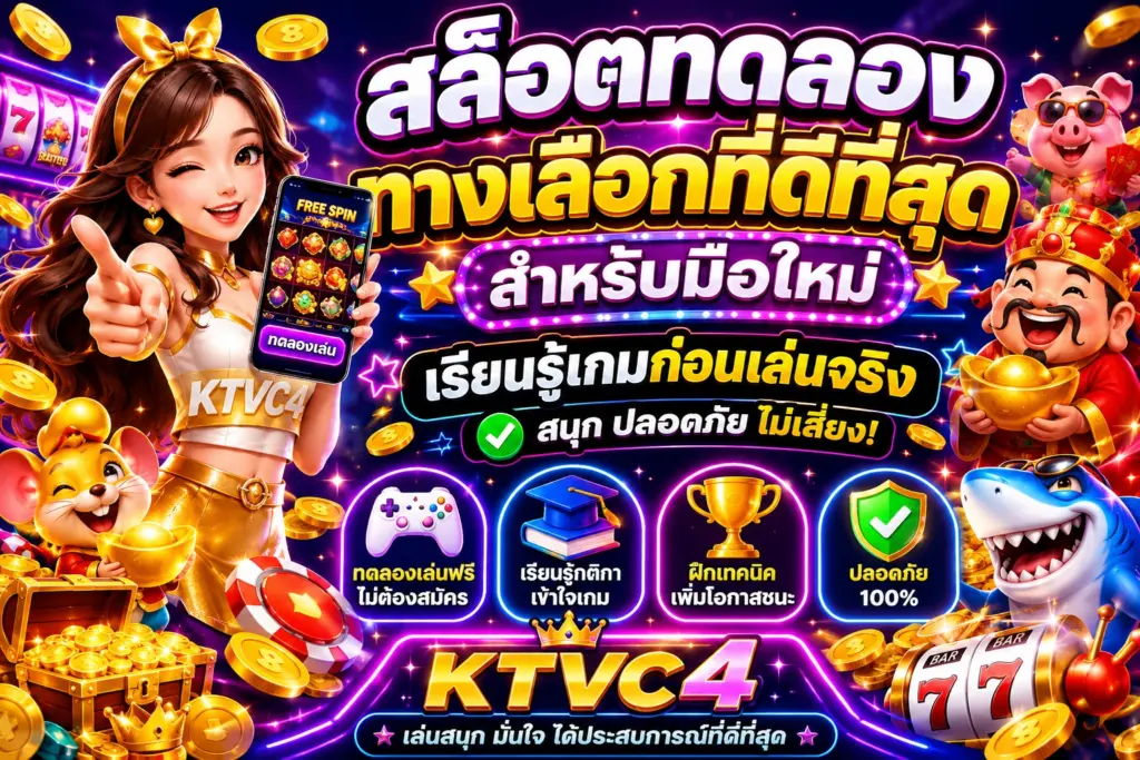 สล็อตทดลอง ktvc4 ทางเลือกที่ดีที่สุดสำหรับมือใหม่ เรียนรู้เกมก่อนเล่นจริง